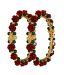 Nisa Pearls Pair of Coral Floral & Jade Bangles