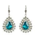 Kshitij Blue Stone Teardrop Earrings