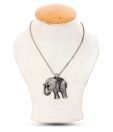 Art Mannia Rhodium Plated Elephant Pendant