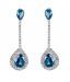 Kshitij Double Teardrop Blue Stone Earrings