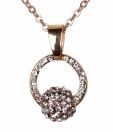 Addons Sparkling Circle Gold Finish Pendant