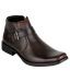 Numero Uno Brown Textured Ankle Length Boots