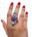 Pari Multicolour Flower Ring