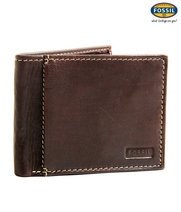 Fossil Dark Brown Leather Wallet: Buy Online at Low Price in India - Snapdeal