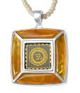 Dijyo Bhagwad Gita & Krishna-Ji Yellow Onyx Pendant