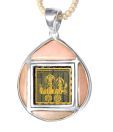 Dijyo Vishnu And Laxmi Sahashranaam Pink Drop Pendant