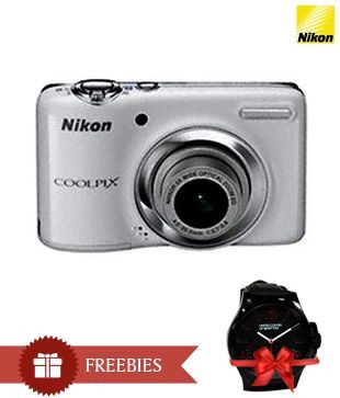 Nikon Coolpix L25 10.1MP Point & Shoot Digital Camera (White)