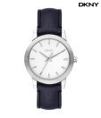 DKNY Rich Black Leather Strap Watch