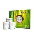 Vaadi Herbals Aloe Vera Facial Kit - Aloe Vera, Cedar wood Oil, Grape seed &Turmeric extracts 70gm