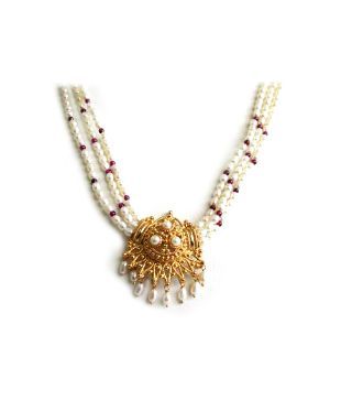 Pearl Necklace  with Pendant  Necklaces By Surat Diamond
