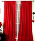 Deco Window Attractive Burgundy Door Curtain