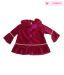 Isabelle Pink Velveteen Tunic Jacket For Kids