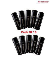 TranscendJetFlash350 16 GB Pen Drive (Black) - Pack of 10