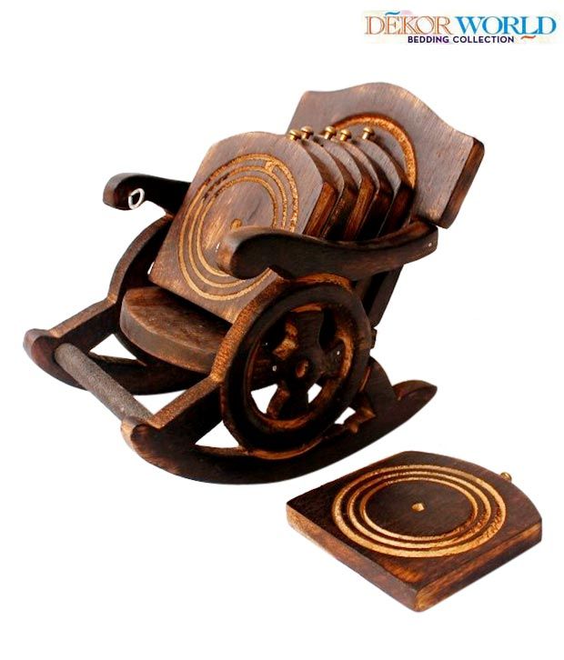 Dekor World Rocking Chair Coaster Set - 6 Pcs available at snapdeal for Rs.222