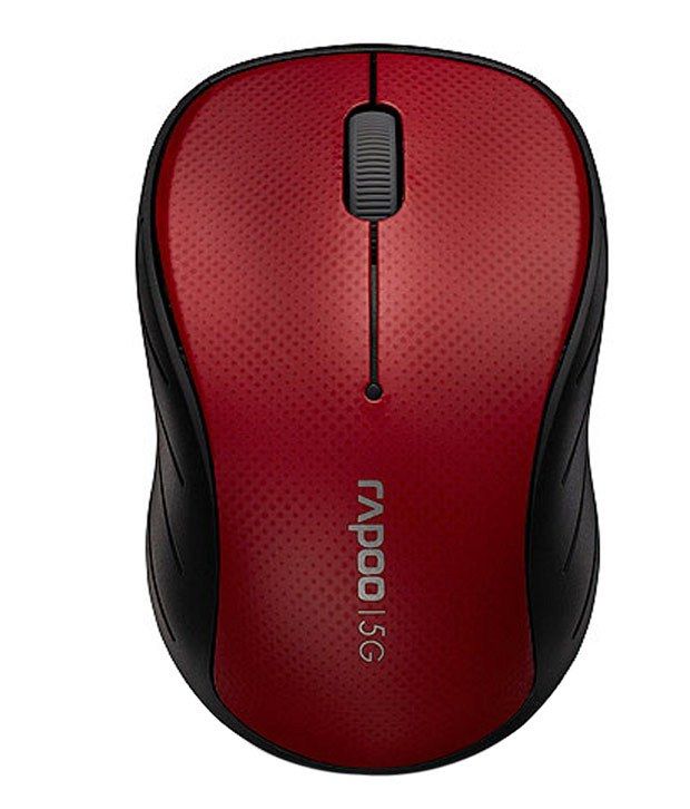 Rapoo 5G Wireless Mid Level 3 key Optical Mouse Red available at snapdeal for Rs.1499