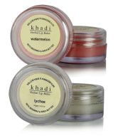 Khadi Natural Lip Balm Combo 1: Khadi Lychee Lip Balm+ Watermelon Lip Balm 20Gm