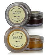 Khadi Natural Lip Balm Combo 2: Khadi Chocolate Lip Balm+ Peach Lip Balm 20Gm