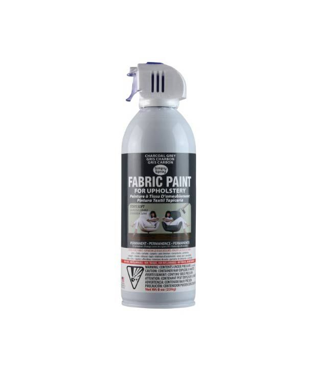 Simply Spray Upholstery Fabric Spray Paint 8 Oz Can Charcoal Grey