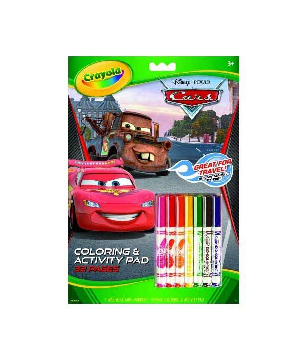 Crayola Disney Cars Coloring And Activity Book With Markers: Buy Online