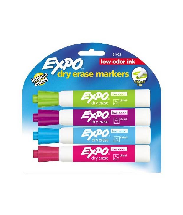 Expo Low Odor Chisel Tip Dry Erase Markers (Pack of 4) Buy Online at