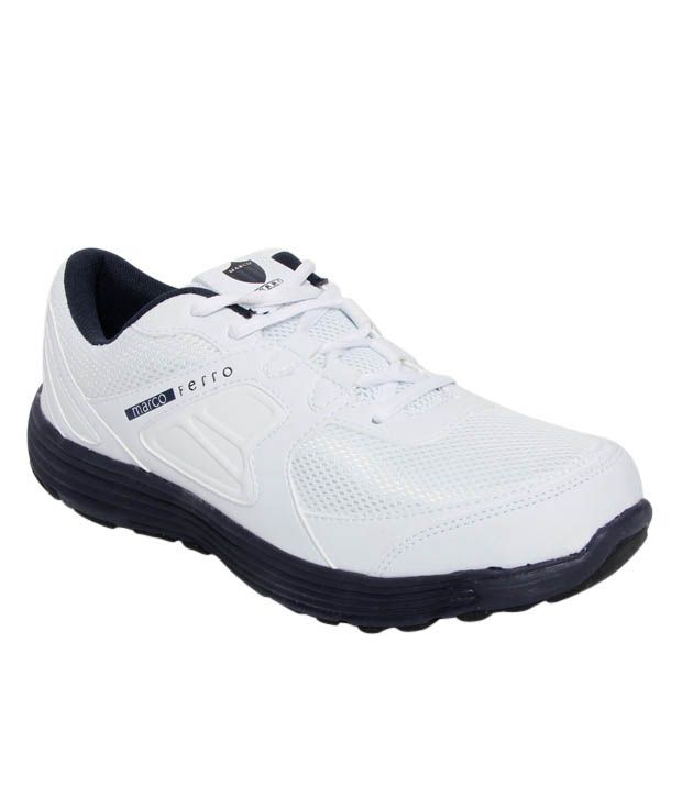Marco Ferro Robust White & Navy Blue Sports Shoes available at snapdeal for Rs.898