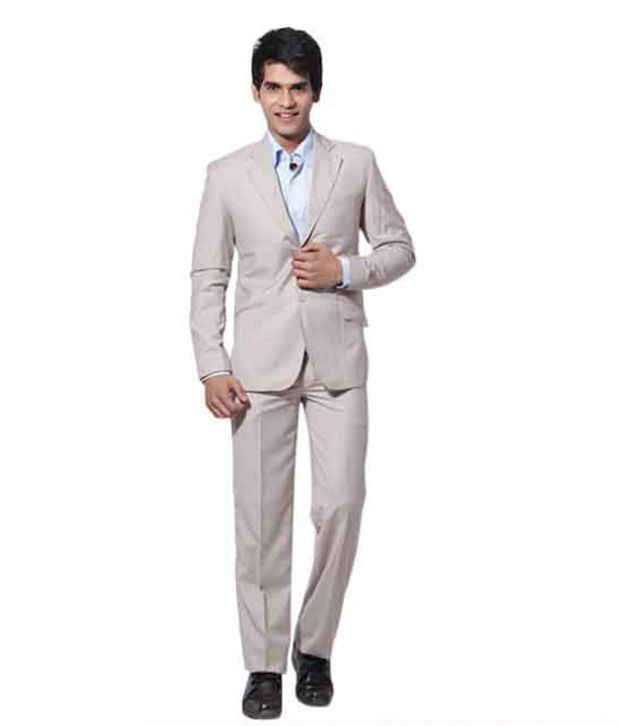 Canary London Cream Formal Suit With Free Shirt, Diary & Neck Tie available at snapdeal for Rs.779