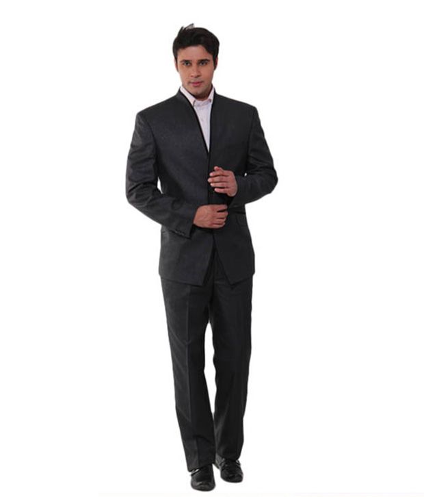 Canary London Charcoal Grey Designer Suit With Free Shirt, Diary & Neck Tie available at snapdeal for Rs.1199