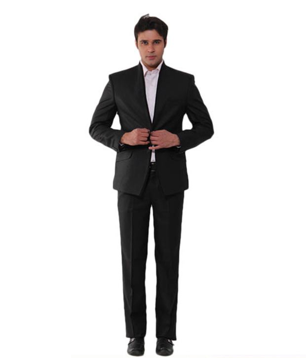 Canary London Ultra Black Designer Suit With Free Shirt, Diary & Neck Tie available at snapdeal for Rs.1199