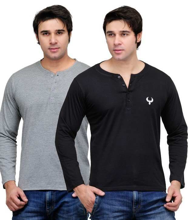 Permalink to Phoenix Grey-Black Pack Of 2 Henley T-Shirts Phoenix Grey-Black Pack Of 2 Henley T-Shirts