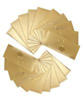 Guru Gold Set Of Twenty 24kt Gold Foil Rose Design Envelope