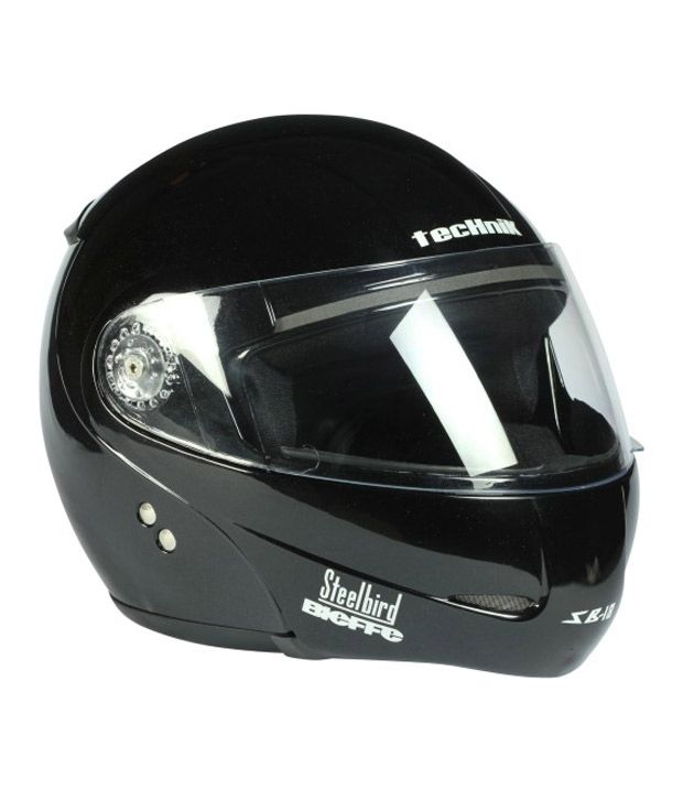 Steelbird - Full Face + Open Face Helmet - SB-18 (Classic Black) available at snapdeal for Rs.1429