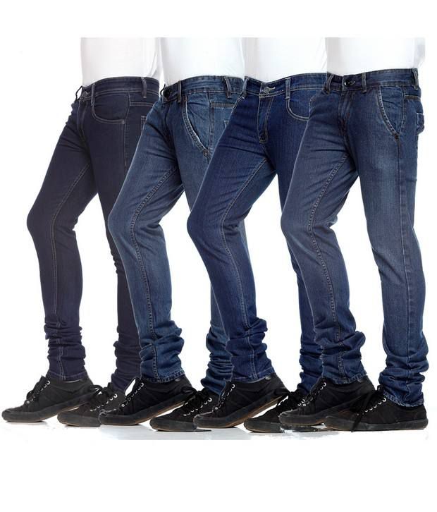 NX Blue and Black Basic Pack of 4 Jeans from Snapdeal at Rs 1458
