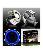 Autovogue - Car Headlight Projectors With Dual Angel Eye and Bi-xenon HID Kit ( With H/L Beam) for All Bikes and Cars