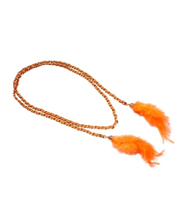 Zovon Vivacious Feathery Orange belt available at snapdeal for Rs.86