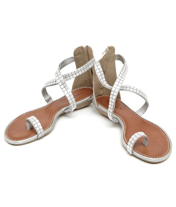 Rawhide Understated Strappy Silver Sandals