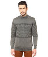 Monteil  Munero Attractive Grey Checkered Sweater