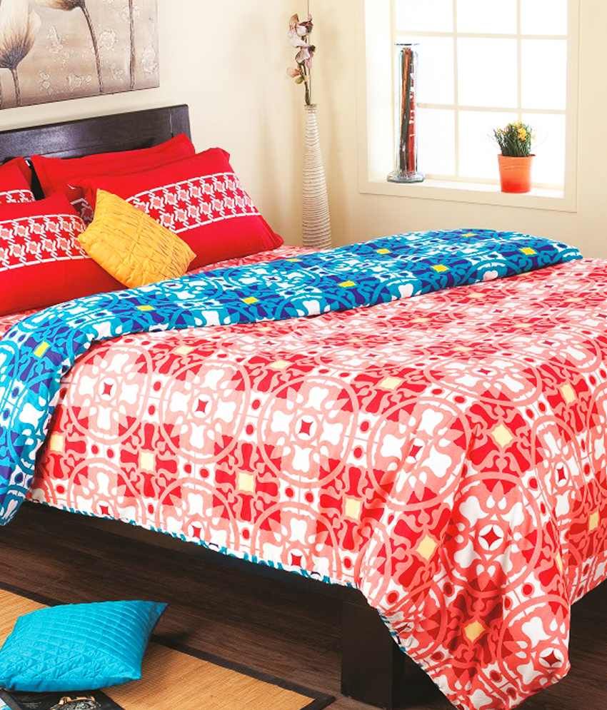 Portico New York Cadence Brown 1 Bedsheet & 1 Pillow Cover available at snapdeal for Rs.639
