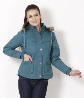 Fort Collins Teal Cotton Padded Jacket 