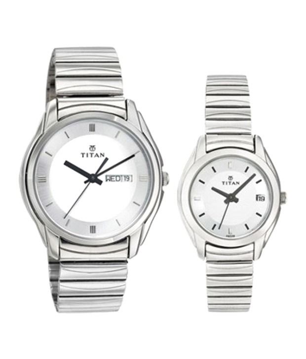 titan couple watches leather belt