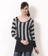 Species Gray Striped Acro wool Pullover 