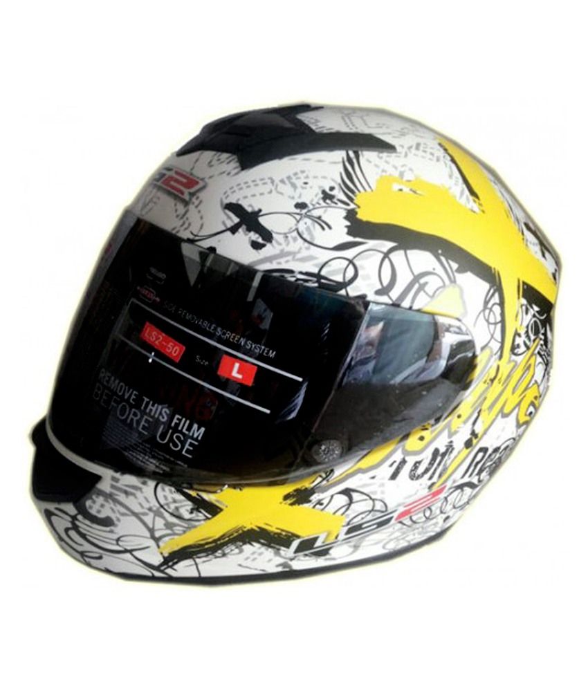 LS2 - Full Face Helmet - FF351 Xscape (White-Yellow) Standard : 57 available at snapdeal for Rs.4211