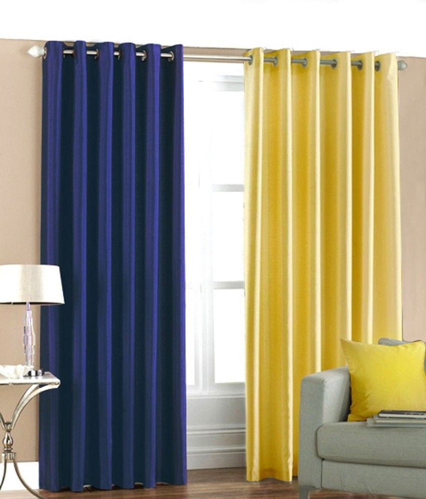 40 Off On Pindia Plain Eyelet Curtains 8ft Set Of 2 Royal