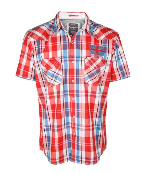 Pepe Jeans Red Checkered Shirt