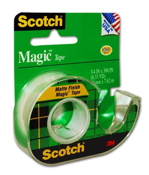 3m Scotch Magic Tape Dispenser With Tape (12mm X 4m) - Pack Of 4 available at snapdeal for Rs.140