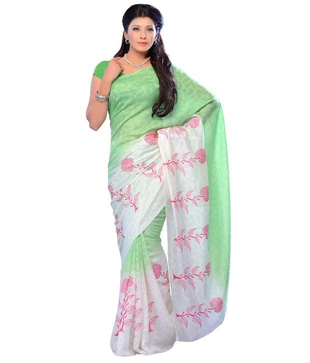 Diva Fashion Blue Printed Semi Chiffon Saree available at snapdeal for Rs.549