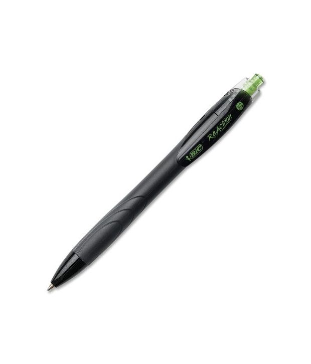 BIC ECOlutions Ball ReAction Pen, Medium Point (1.0mm), Black, 12 Pens Buy Online at Best Price