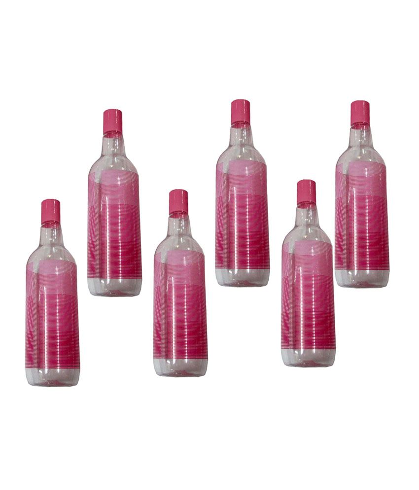 Aqua Pet Pink Fridge Water Bottles Set Of 6 (900 ML Each)