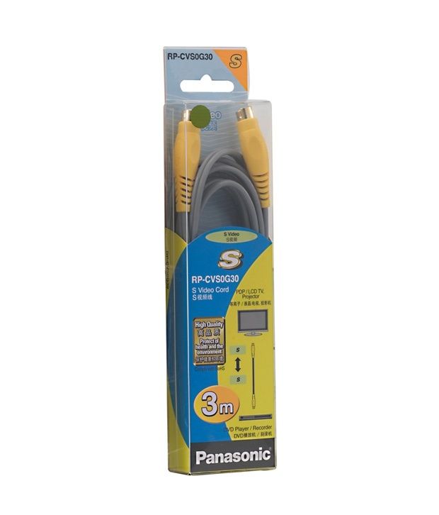Panasonic S Video Cable 3m RP-CVS0G30GK available at snapdeal for Rs.318