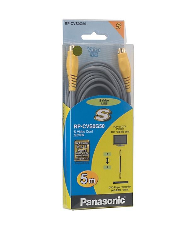 Panasonic S Video Cable 5m RP-CVS0G50GK available at snapdeal for Rs.387
