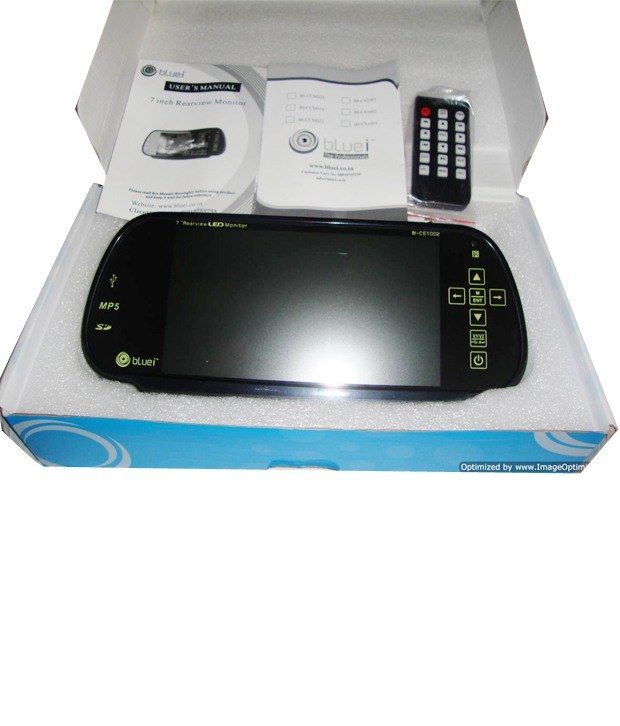 Mach Smart - Bluei 7 Inches Car Lcd Tft Usb Mp3/mp4 Player Rear View Mirror Monitor Back Camera With Bluetooth Connectivity available at snapdeal for Rs.3100